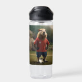Doelpuntenmaker Capybara: de ultieme voetbalster! Waterfles (Achterkant)