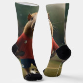 "Doelpuntenmaker: de voetbalster capybara" Sokken (Gebogen)