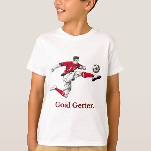 "Doelpuntenmaker" Inspirerende Voetbal T-Shirt (Voorkant)