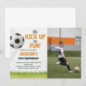 Doelpuntenmaker Voetbal Verjaardag Uitnodiging (Voorkant / Achterkant)