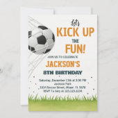 Doelpuntenmaker Voetbal Verjaardag Uitnodiging (Voorkant)