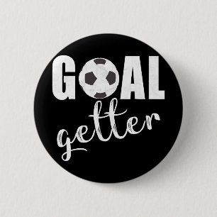 Doelpuntenmaker Voetbalspeler Sport Teams Voetbal  Ronde Button 5,7 Cm