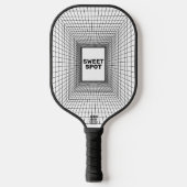 Doelraster Zwart & Wit Pickleball Paddle (Voorkant)