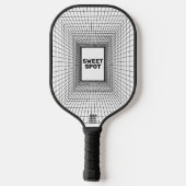 Doelraster Zwart & Wit Pickleball Paddle (Achterkant)