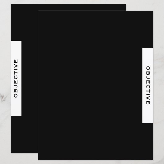 Doelstelling | Divider presentatie | Zwart-wit (Voorkant / Achterkant)