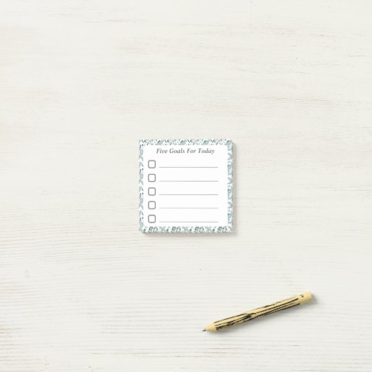 Doelstelling instellen checklist veegenzeer post-it® notes (Op bureau)