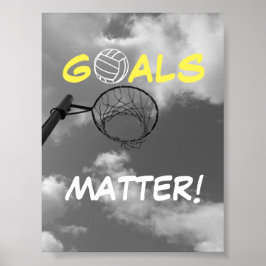 Doelstelling Motivatie netball-prijsopgave Poster