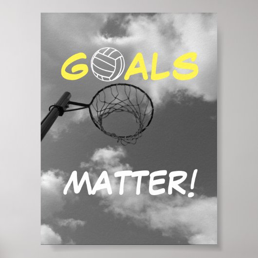 Doelstelling Motivatie netball-prijsopgave Poster (Voorkant)