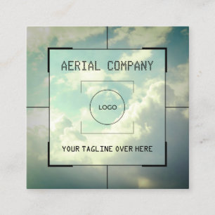 Doelstelling van de vliegtuigcamera vierkante visitekaartje