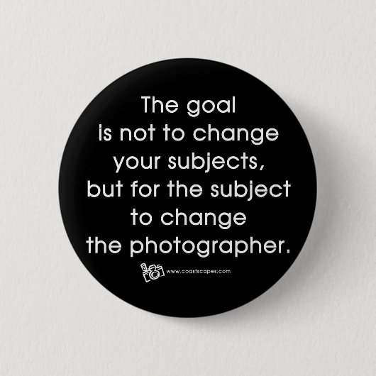Doelstelling van fotograaf ronde button 5,7 cm (Voorkant)