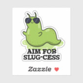 Doelstelling van het Slug-cess Funny Positive Slug Sticker (Vel)