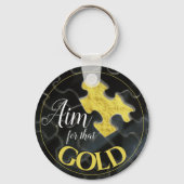 Doelstelling voor die gouden ontbrekende drijfveer sleutelhanger (Voorkant)