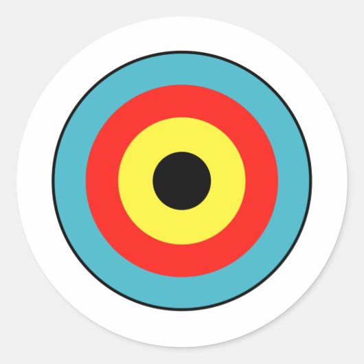 Doelstelling voor geïsoleerde architectuur ronde sticker (Voorkant)