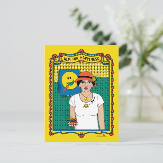 Doelstelling voor geluk_B_ Briefkaart (Staand voorkant)