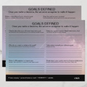 Doelstellingen gedefinieerd werkblad (Voorkant / Achterkant)