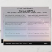 Doelstellingen gedefinieerd werkblad (Voorkant / Achterkant)