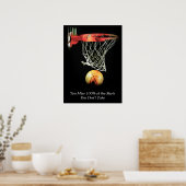 Doelstellingen Motivatie Basketball-Poster Poster (Keuken)