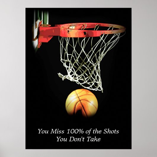 Doelstellingen Motivatie Basketball-Poster Poster (Voorkant)