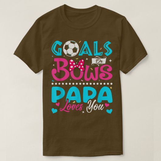 Doelstellingen of bogen Funny Papa houdt van je ge T-shirt (Design voorkant)