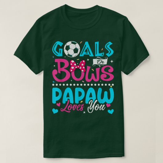 Doelstellingen of bogen Funny Papaw houdt van je g T-shirt (Design voorkant)