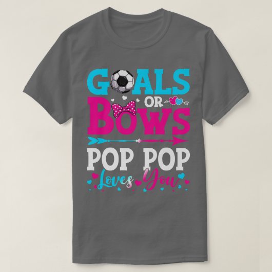 Doelstellingen of bogen Funny Pop Pop houdt van je T-shirt (Design voorkant)