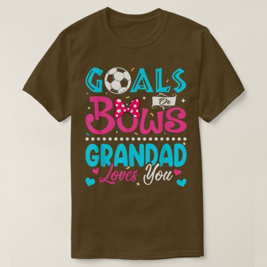 Doelstellingen of bows Funny Grandad houdt van je  T-shirt (Design voorkant)