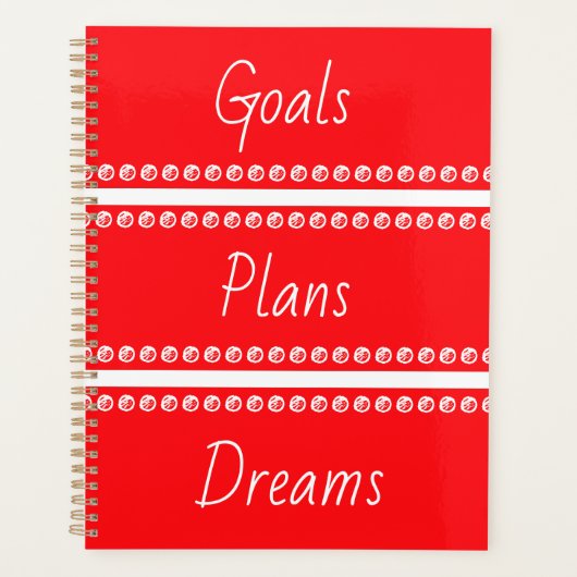 Doelstellingen Plannen Dreams Red Planner (Voorkant)