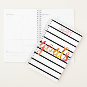 Doelstellingen Trendy Personalized Waterverf Typog Planner