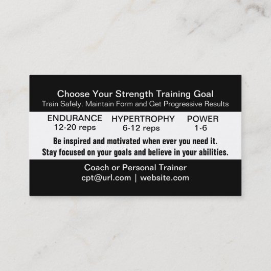 Doelstellingen Visitekaartje (Achterkant)