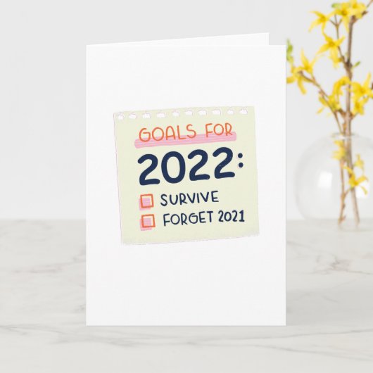 Doelstellingen voor 2022: Survive, Vergeet 2021 Kaart (Gele Bloem)