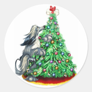 Doelstellingen voor Afghaanse hond Blauw Ronde Sticker