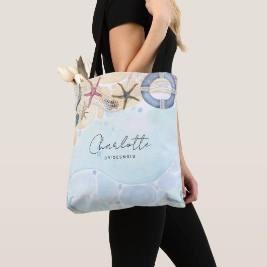 Doelstrand bruiloft kust tote bag (Dichtbij)