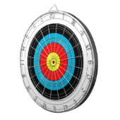 Doeltraining voor boogschieten Geel rood Blauw B&W Dartbord (Voorkant Rechts)