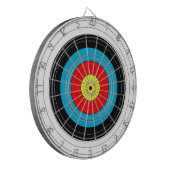 Doeltraining voor boogschieten Geel rood Blauw B&W Dartbord (Voorkant Links)