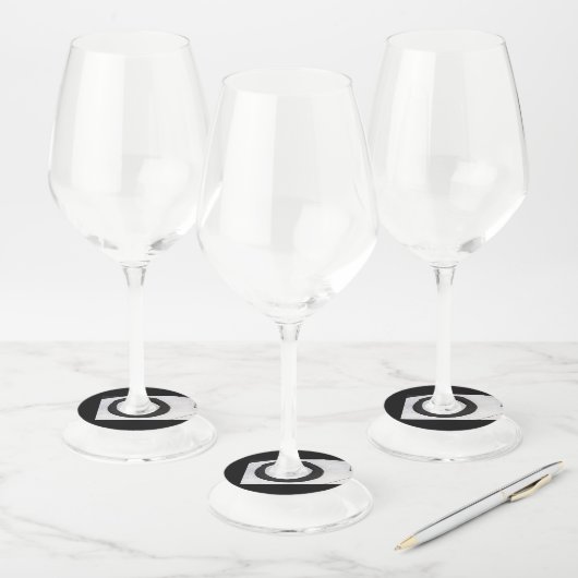 doeltranen omhoog wijnglaslabel (Set)