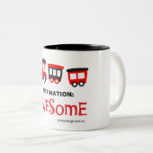 Doeltrein - bestemming: geweldige - mok (Voorkant rechts)