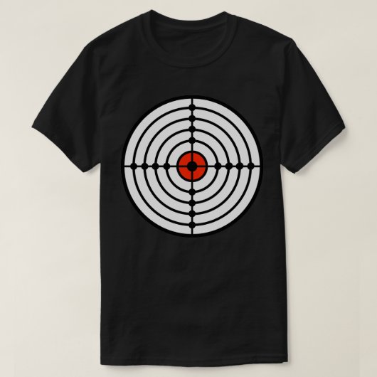 Doelwit afschieten met Red Bullseye T-shirt (Design voorkant)