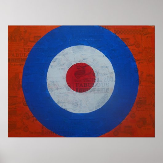 Doelwit met scooter achtergrond poster (Voorkant)