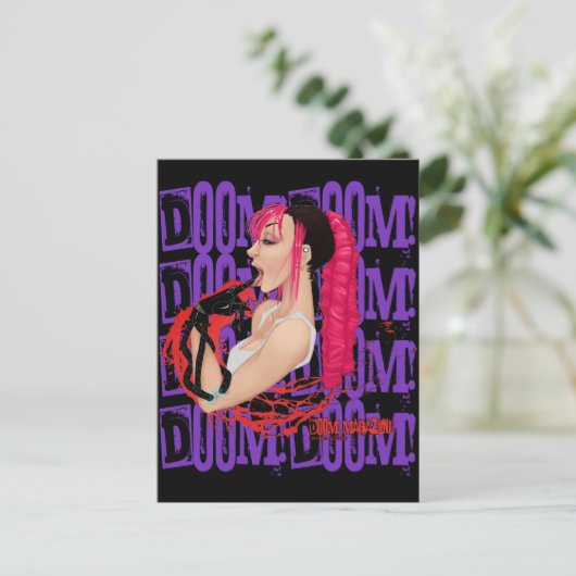 DOEM! Tijdschrift "Z" Paarse Briefkaarten (Staand voorkant)