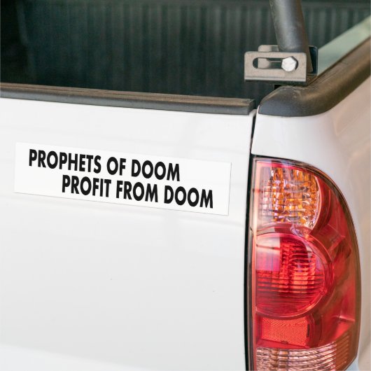 DOEMPROFETEN BUMPERSTICKER (Op Truck)