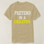 doen alsof hij een skelet is t-shirt (Design voorkant)