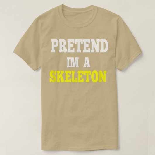 doen alsof hij een skelet is t-shirt (Design voorkant)