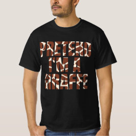 Doen alsof ik een Giraffe ben Grappig Halloween T-shirt