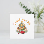 Doen alsof ik een Tree Funny Halloween kostuum Shi Kaart (Staand voorkant)