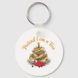 Doen alsof ik een Tree Funny Halloween kostuum Shi Sleutelhanger