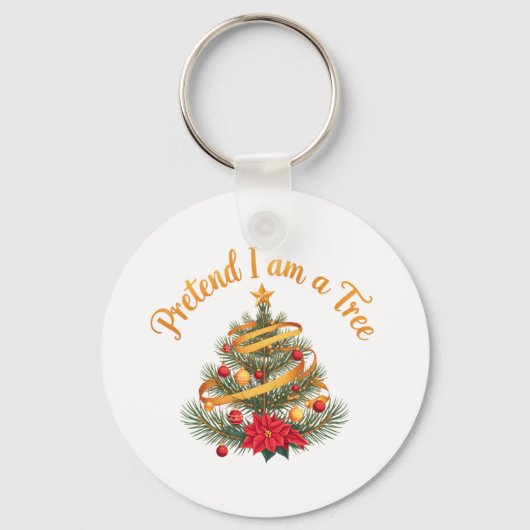 Doen alsof ik een Tree Funny Halloween kostuum Shi Sleutelhanger (Voorkant)