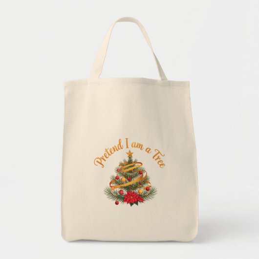 Doen alsof ik een Tree Funny Halloween kostuum Shi Tote Bag (Voorkant)