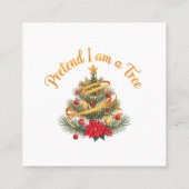 Doen alsof ik een Tree Funny Halloween kostuum Shi Vierkante Visitekaartje (Achterkant)