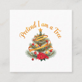 Doen alsof ik een Tree Funny Halloween kostuum Shi Vierkante Visitekaartje