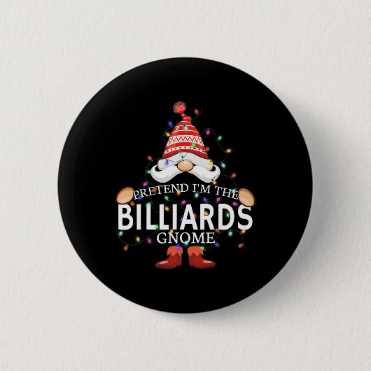 Doen alsof in de biljart gnoom kerst matching ronde button 5,7 cm (Voorkant)